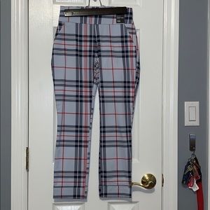 high wasted pull on cropped pant